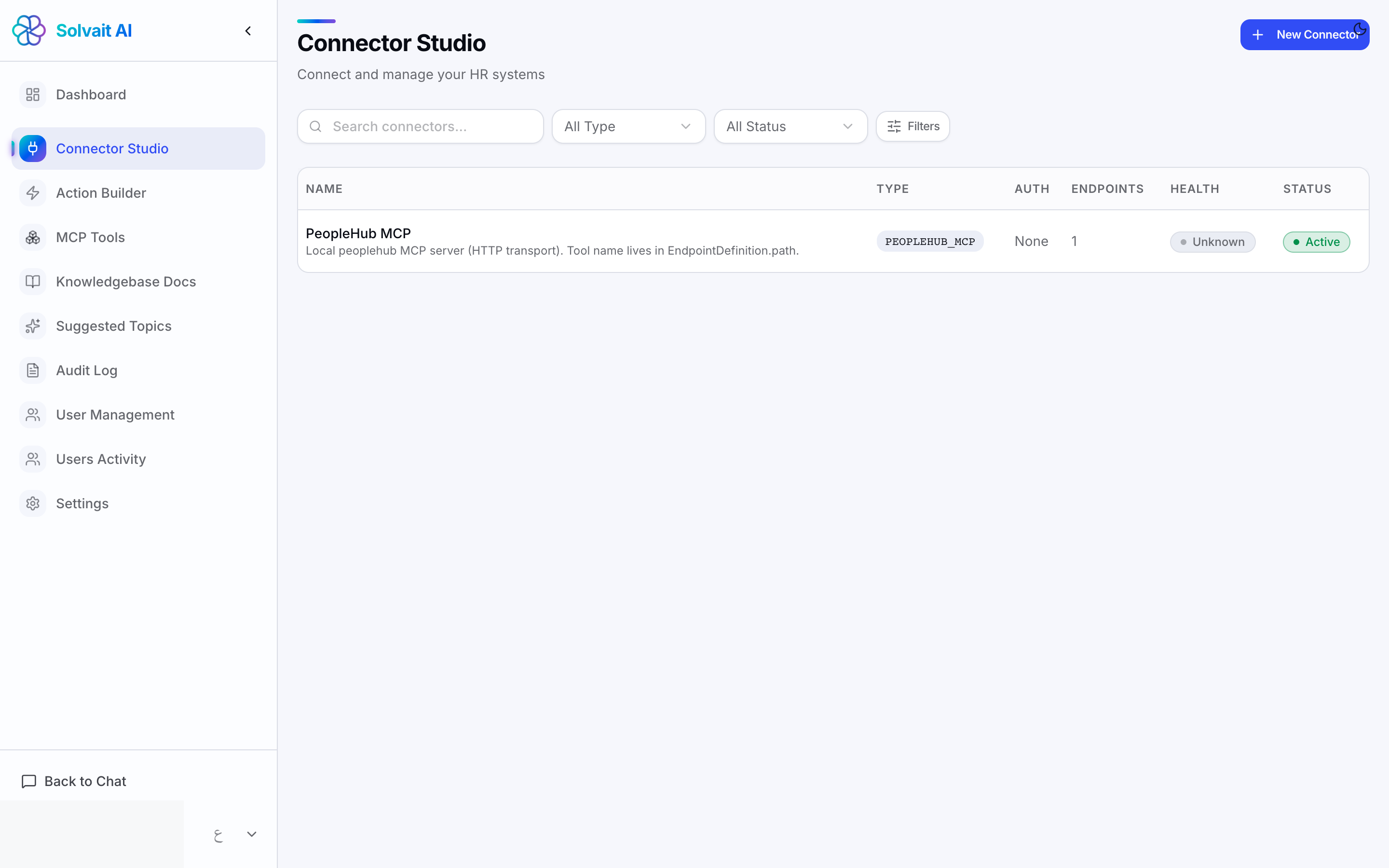 HR Assistant Connector Studio